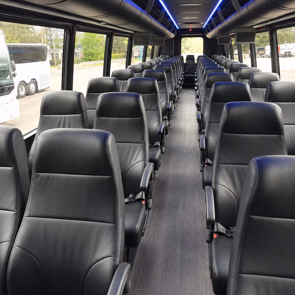 franklin 28 passenger minibus inside