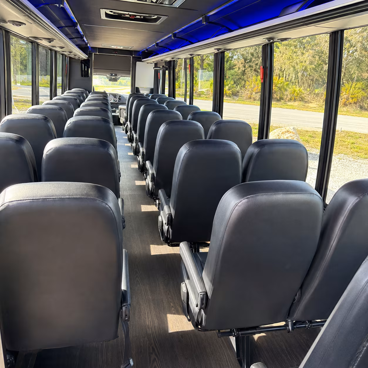 franklin 30 passenger minibus inside
