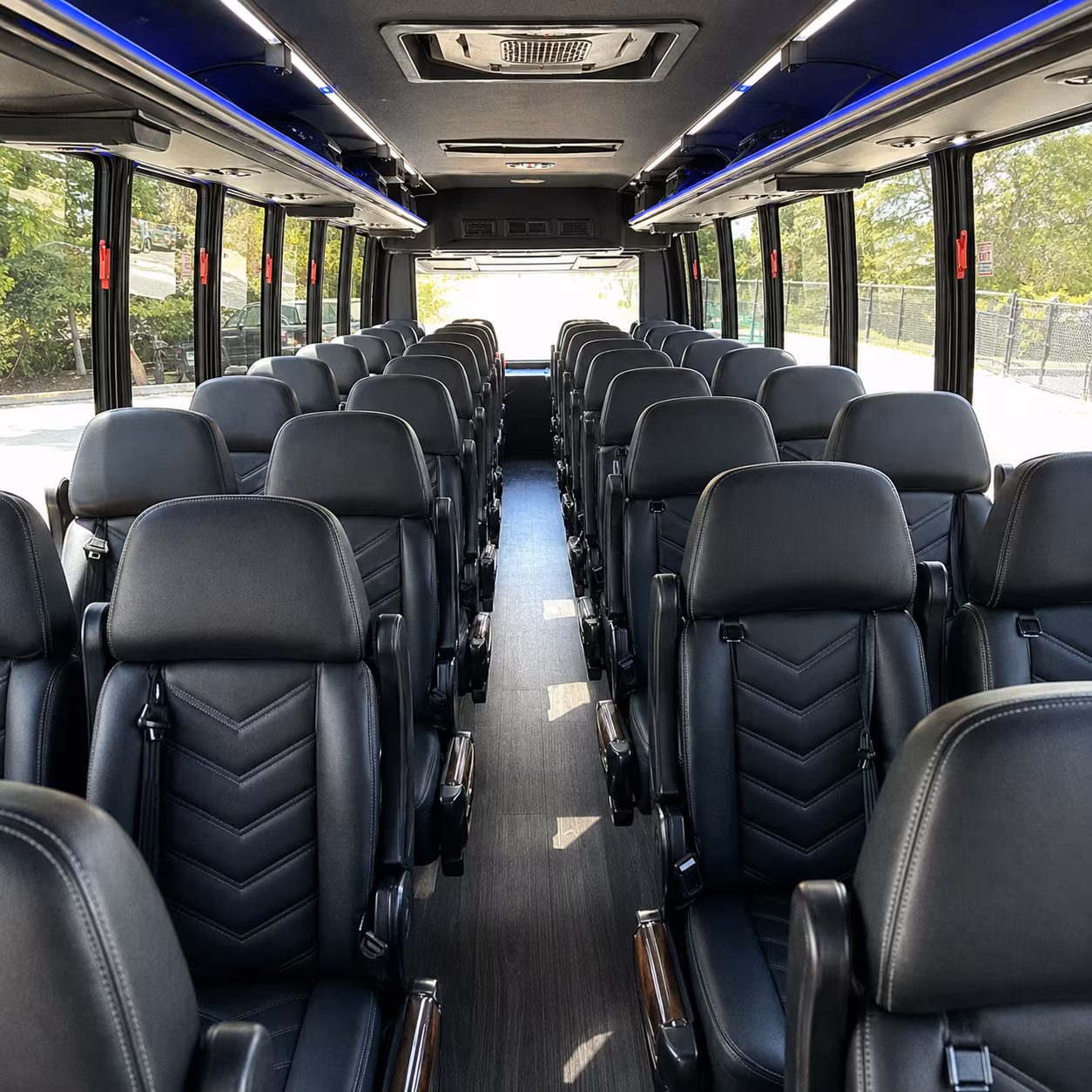 franklin 35 passenger minibus inside