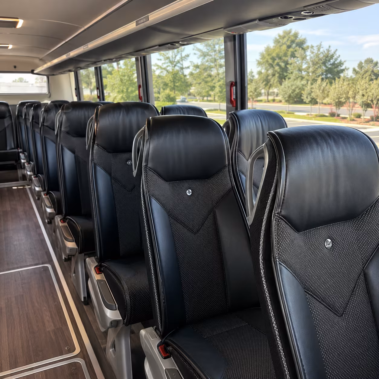 franklin 45 passenger charter bus interior