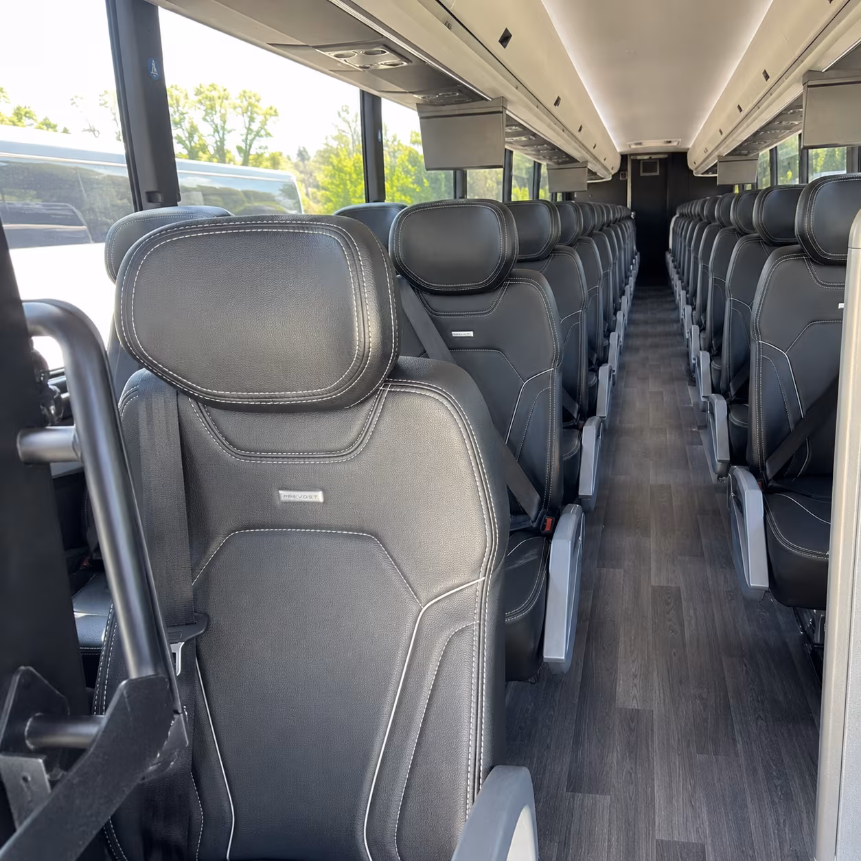 franklin 47 passenger charter bus interior