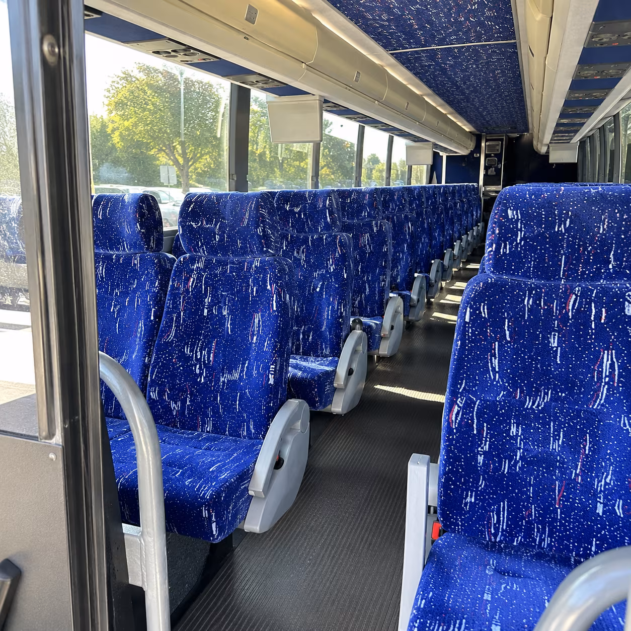 franklin 50 passenger charter bus inside