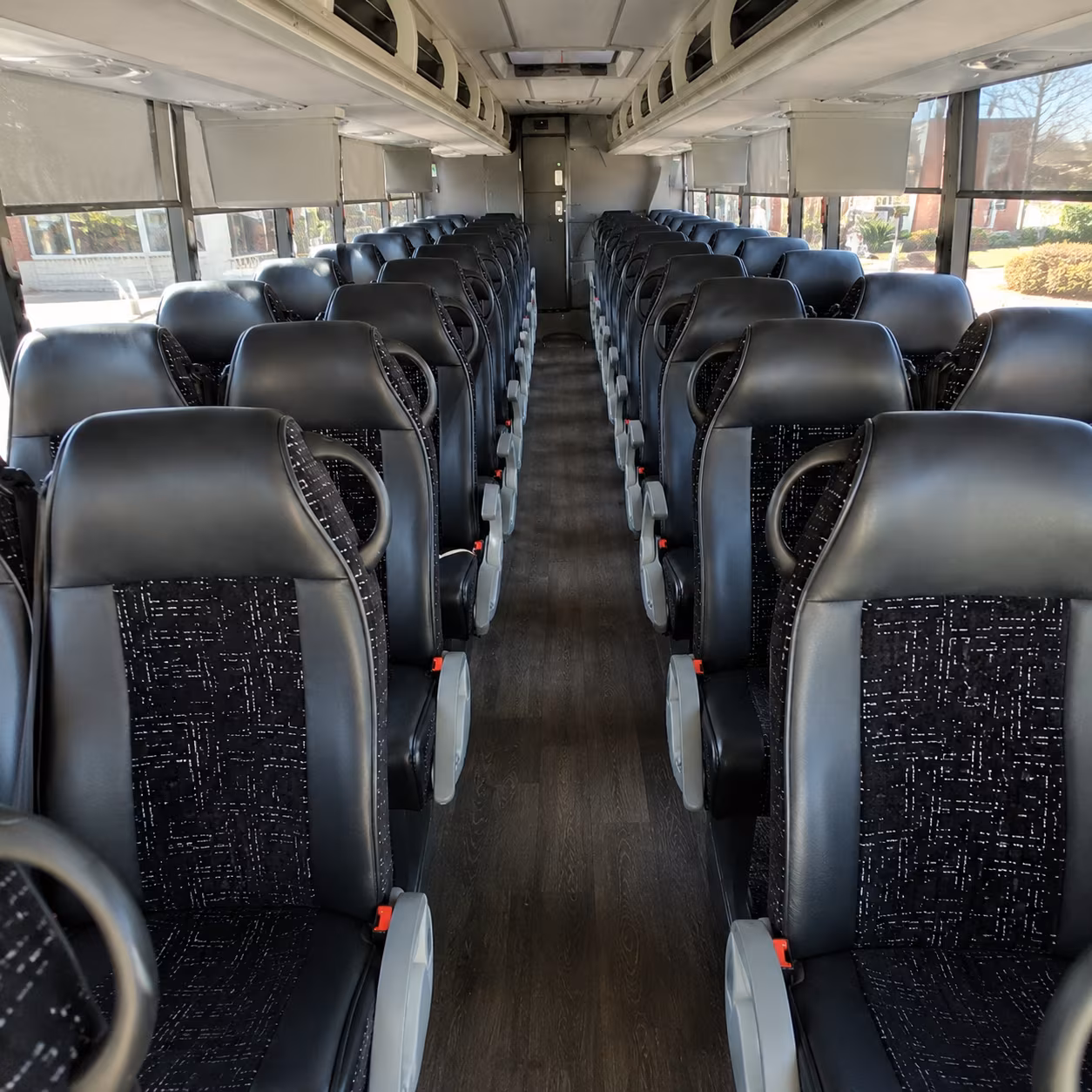 franklin 54 passenger charter bus inside