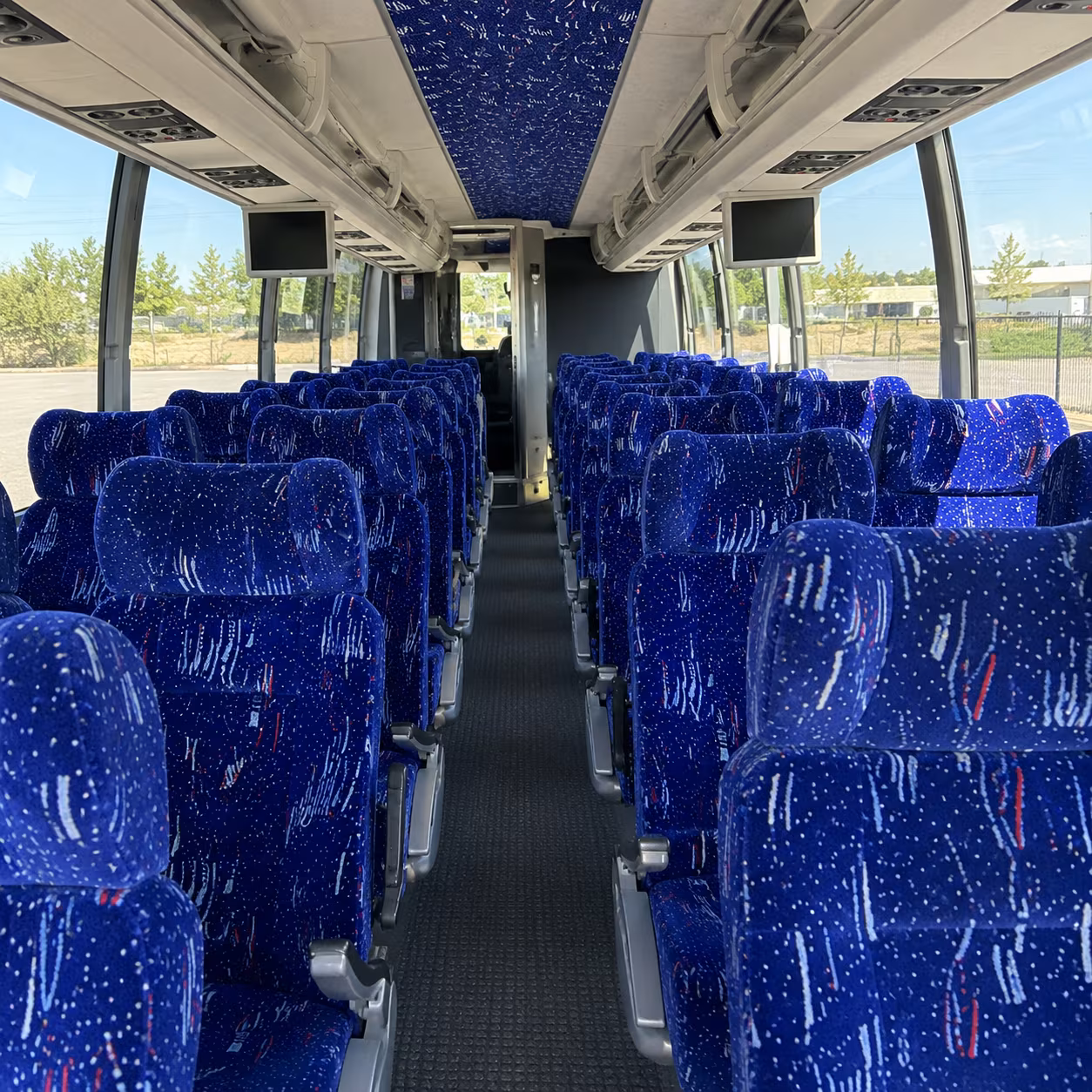 franklin 54 passenger charter bus interior
