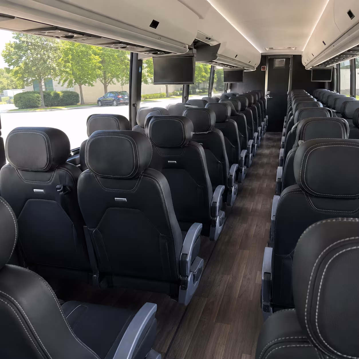 franklin 56 passenger charter bus interior